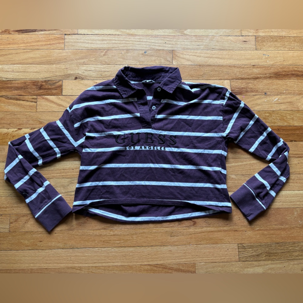 GUESS Purple Cropped Shirt